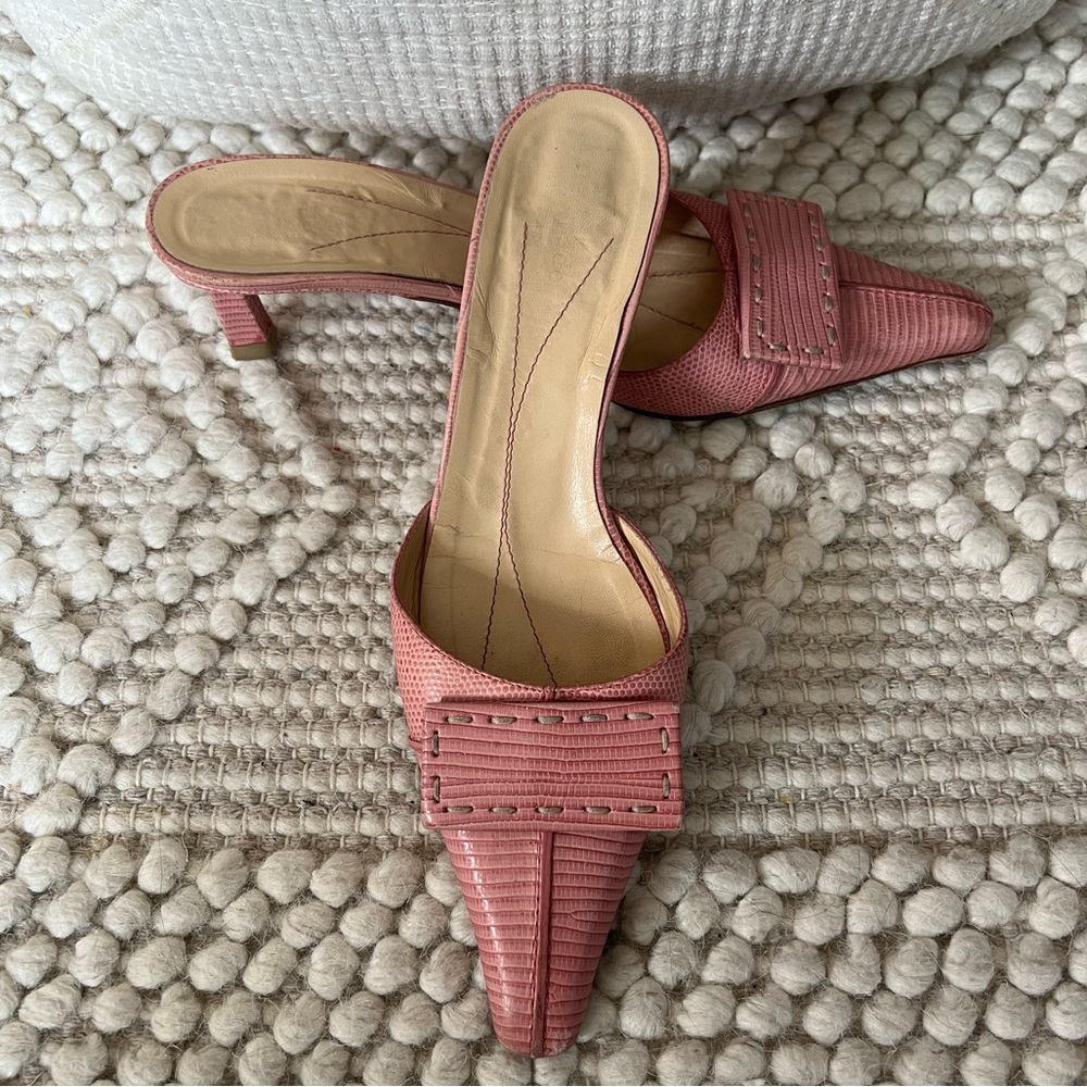 Vintage Kate Spade Pink Leather Mules